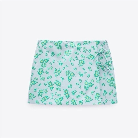 NEW Zara Women’s Floral Bow Skort Skirt Mini - Picture 9 of 10